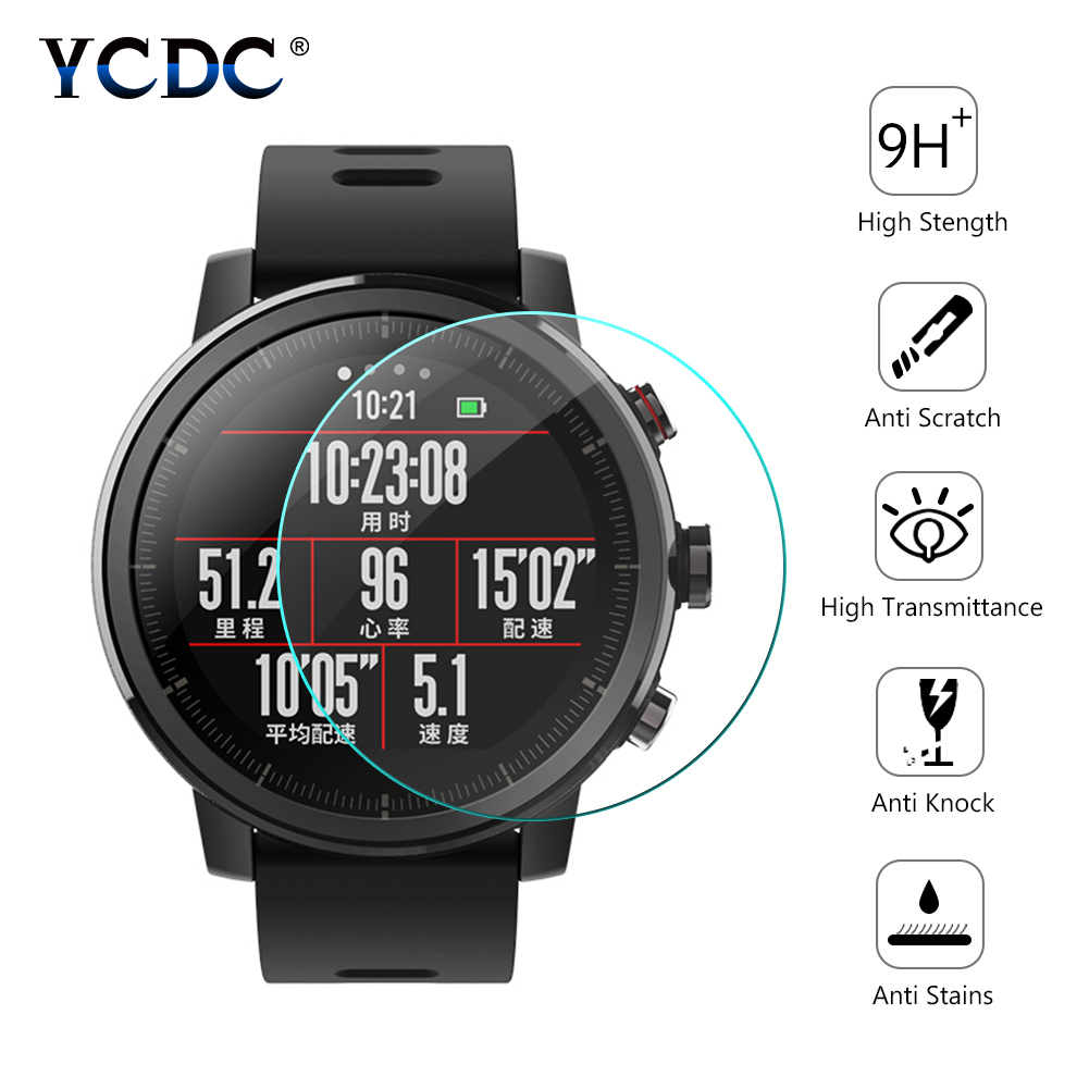 Smartwatch Icon - 2'li Paket Yuvarlak Saatler Temperli Cam