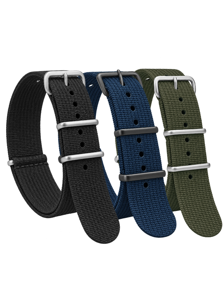 Nylon Nato Strap - Nervürlü Naylon Kayış Seiko Askeri Balistik