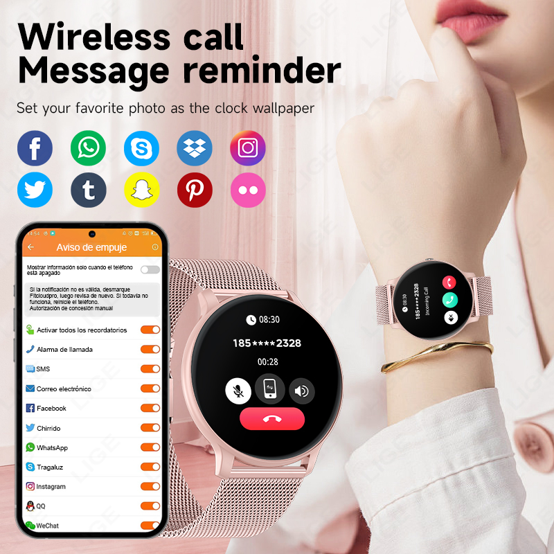 2026 yeni kadın Bluetooth çağr - Smartwatch Face incelemesi ve fiyatı