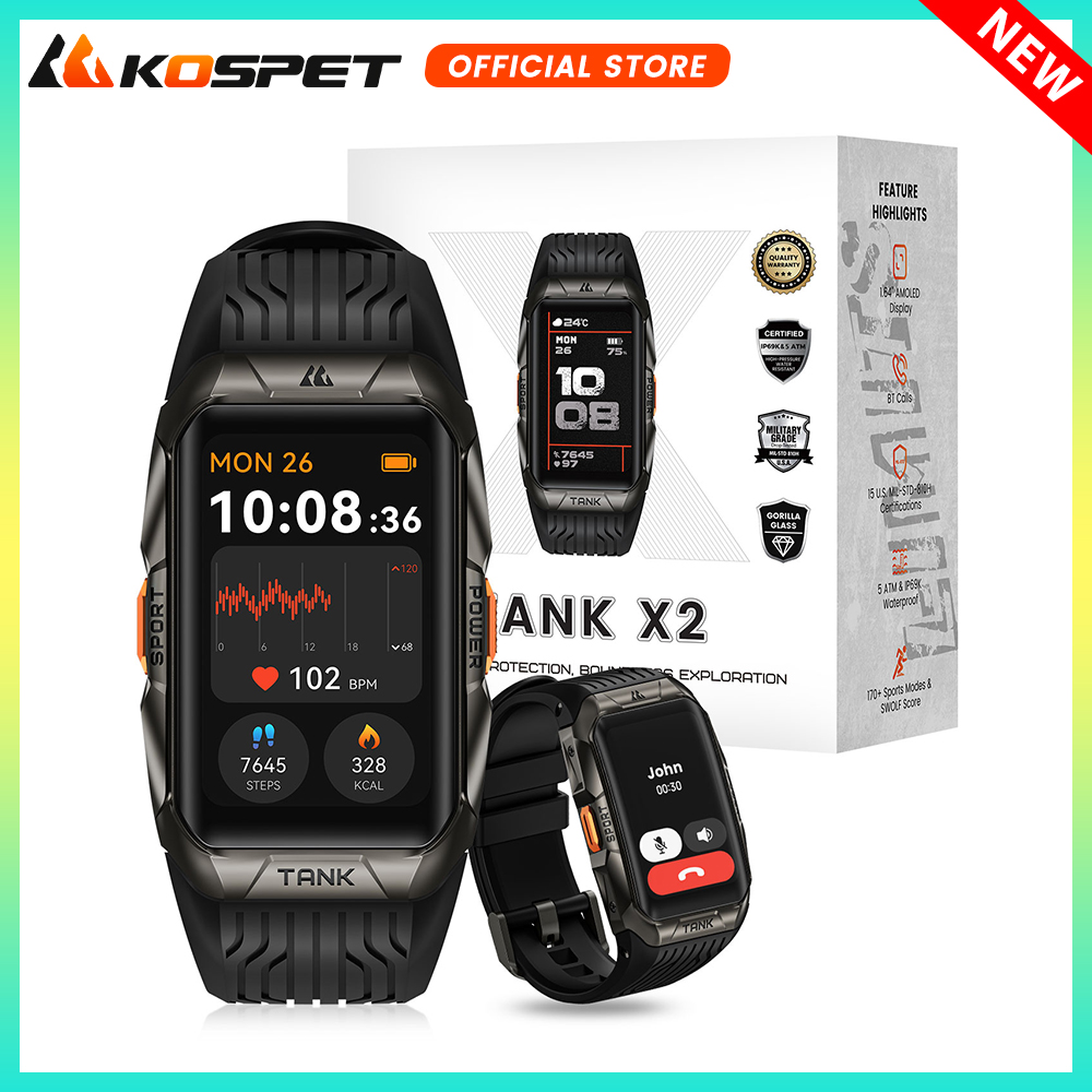 KOSPET TANK X2 Erkekler İçin A - Smartwatch X2 incelemesi ve fiyatı
